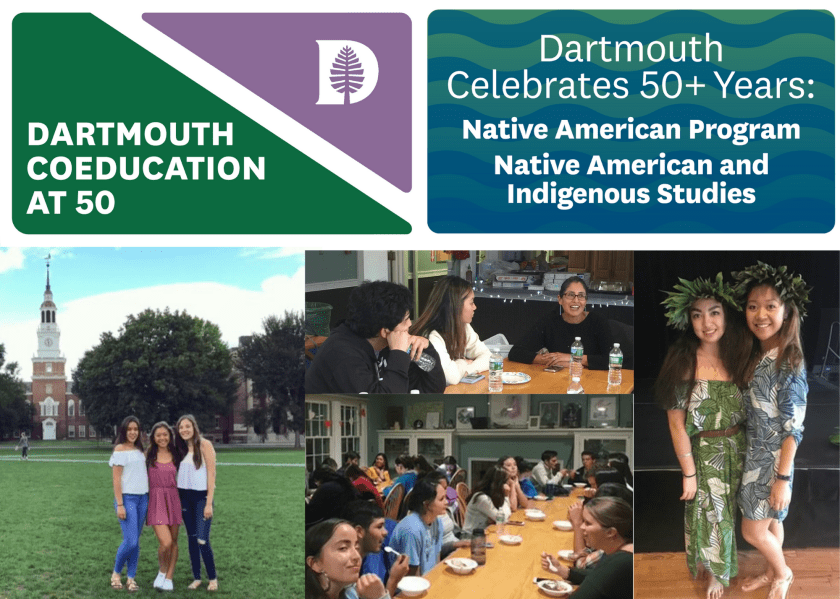 "Dartmouth Coeducation at 50" banner